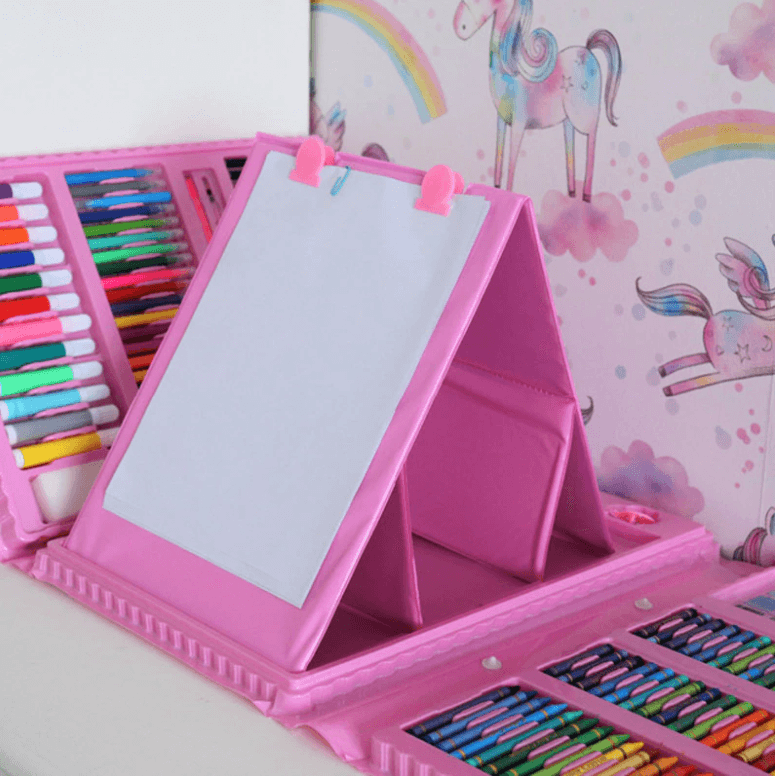 208-Piece Kids Art Supply Set with Crayons Markers Colored Pencils for Drawing Coloring Creative Play Boys Girls