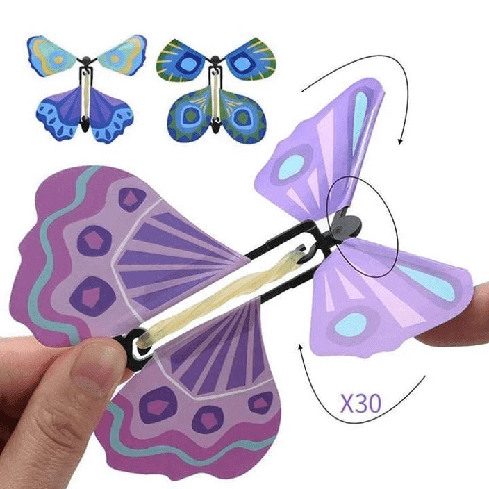 Wind-Up Flying Butterfly Surprise Card Insert Toy for Greeting Cards Books Party Favors