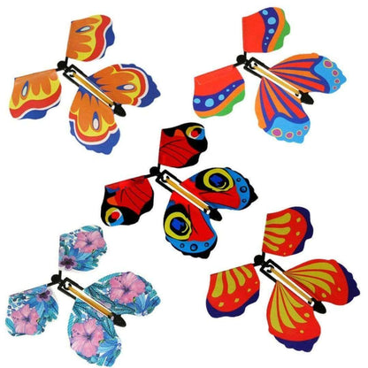 Wind-Up Flying Butterfly Surprise for Greeting Cards & Books | Novelty Gift Toy for Weddings Parties Birthdays