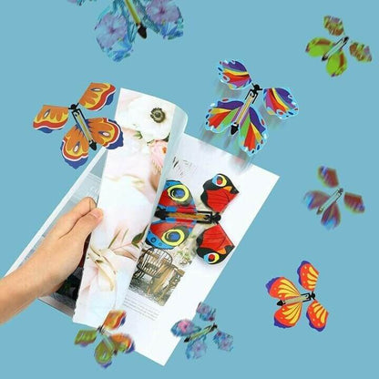 Wind-Up Flying Butterfly Surprise Card Insert Toy for Greeting Cards Books Party Favors