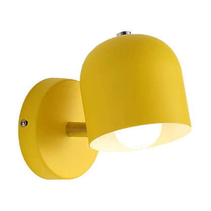 Compact Glass Shade Sconce Light 6.7 Inches Iron Flush-Mount Fixture Bedside Hallway Ambient Lighting Wall or Ceiling Mount Modern Minimalis