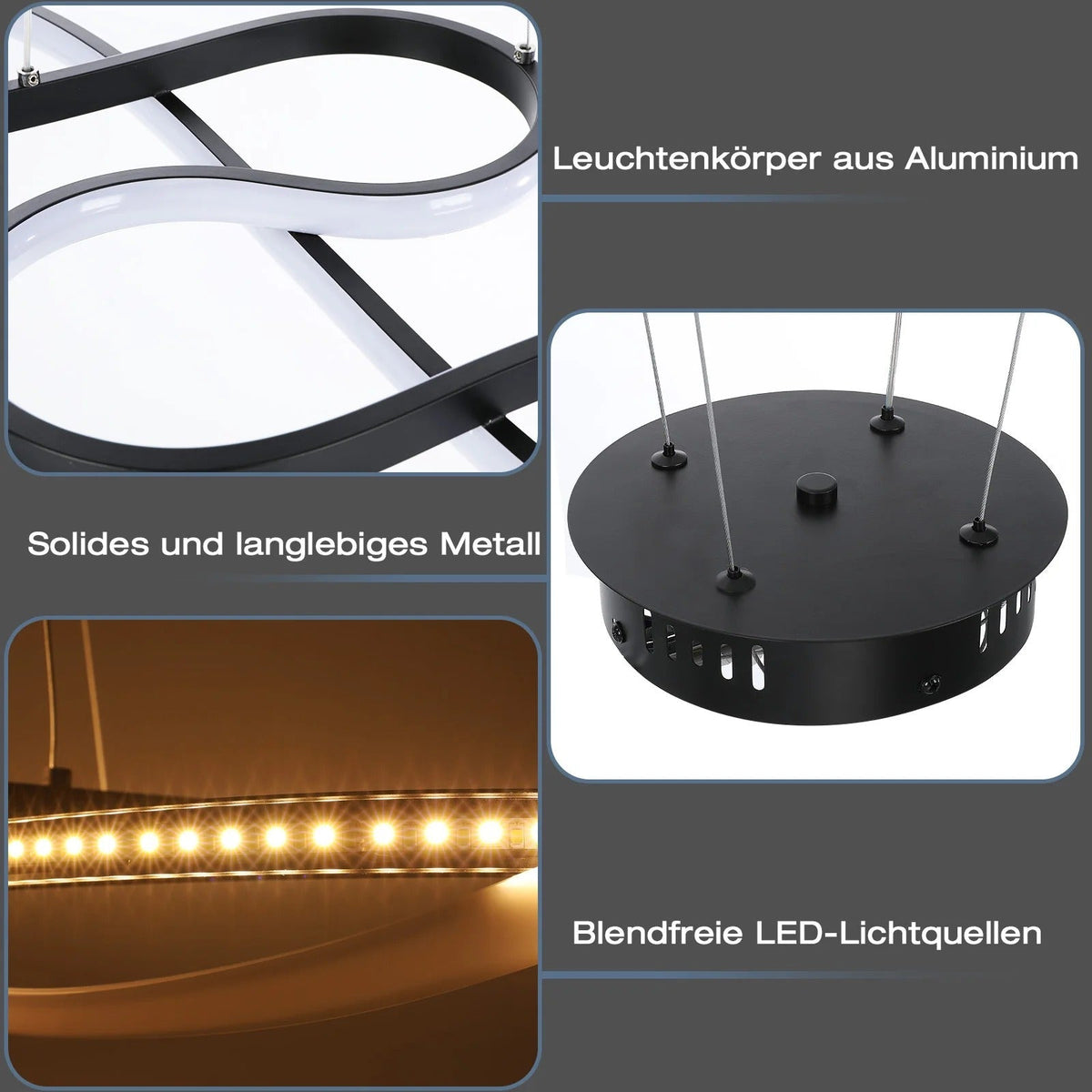 Circular Aluminum Ceiling Fixture Dimmable LED 30 in Ring Hanging Light for Dining Table Kitchen Island Modern Overhead Chandelier with Remo