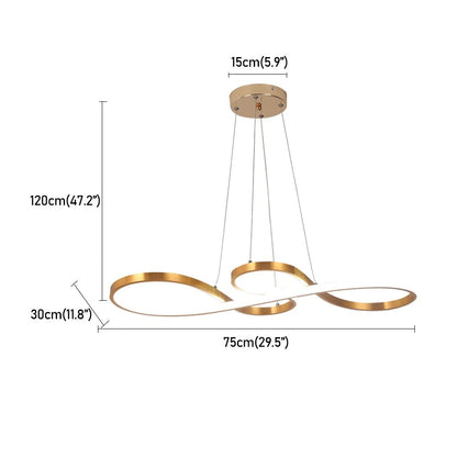 Modern Circle Hanging Fixture with Remote Dimming for Dining Room & Kitchen Island Adjustable Height 47 in Black White Gold Finish Contempor