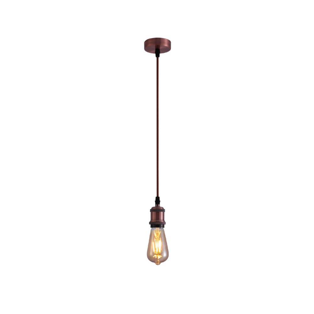 Retro Edison Socket Hanging Lamp with 61-Inch Adjustable Cord for Dining Tables and Kitchen Islands