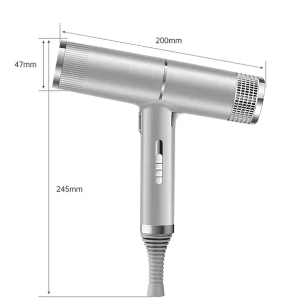 Professional Lightweight Hair Dryer with High-Speed Brushless Motor & Ionic Technology for Fast Drying | Salon-Quality Blow Dryer for