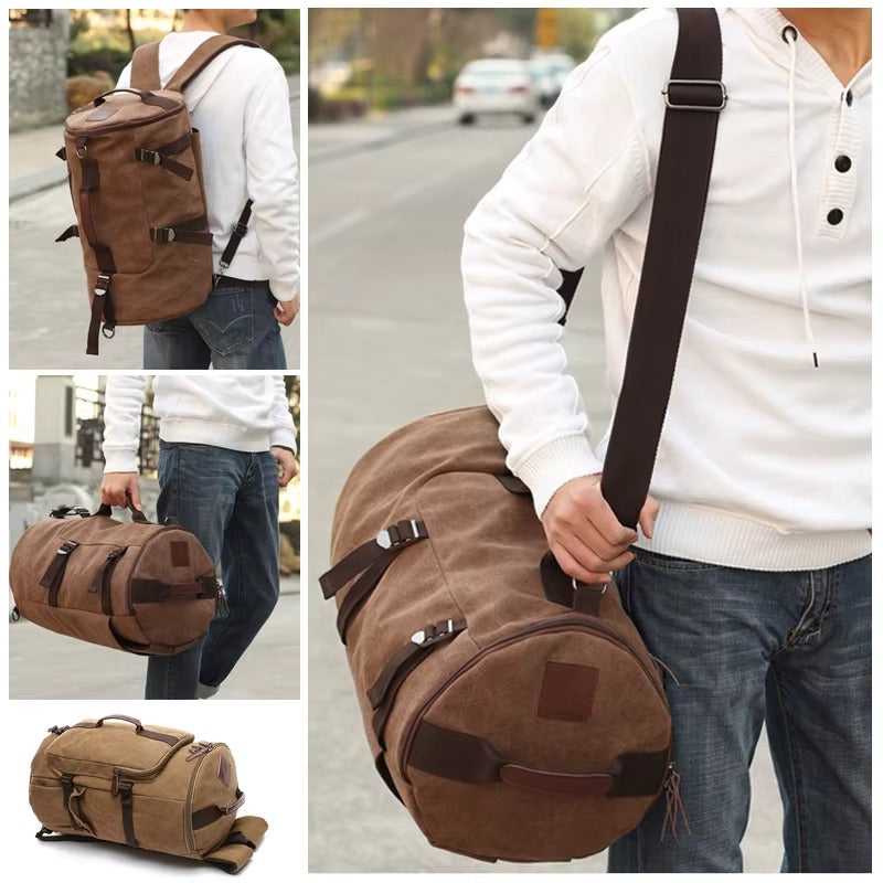 Sac de voyage polyvalent en toile pour homme, grande capacité et design élégant | Idéal pour les voyages et l'usage quotidien