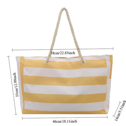 Large Waterproof Tote for Beach - Sandproof Pool and Travel Bag