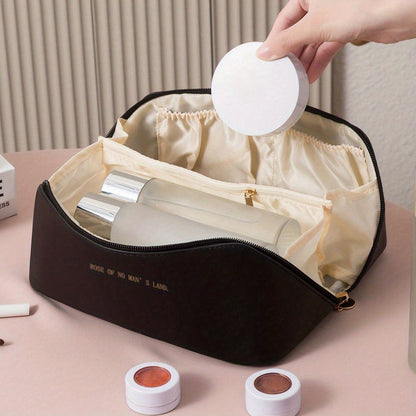 Nora Luxe | Organisateur de maquillage avec fermeture éclair pour le voyage - Trousse de toilette élégante avec grand espace de rangement