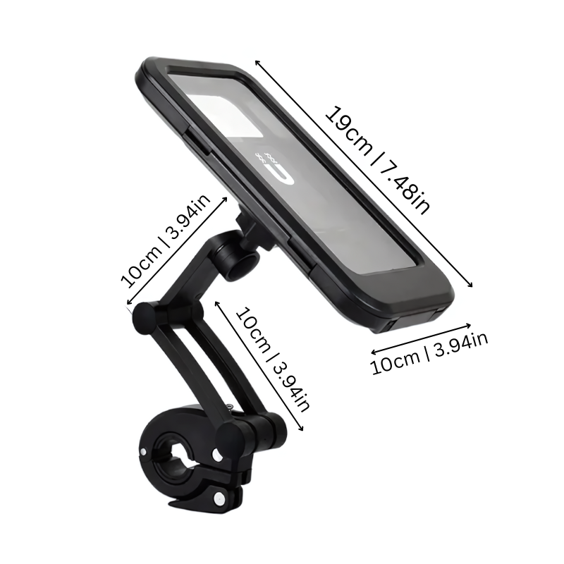 Waterproof Bike Phone Mount with 360° Rotation & Touchscreen Access for Cycling Navigation GPS Maps