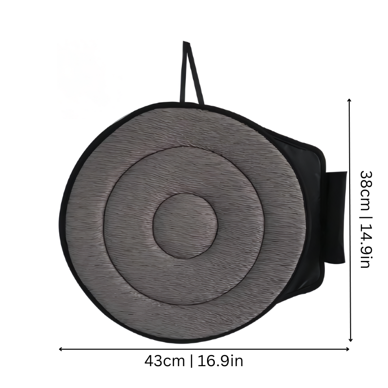 Coussin de transfert rotatif pivotant à 360° en mousse à mémoire de forme pour voitures, fauteuils roulants et chaises de bureau, aide à la mobilité, noir et gris