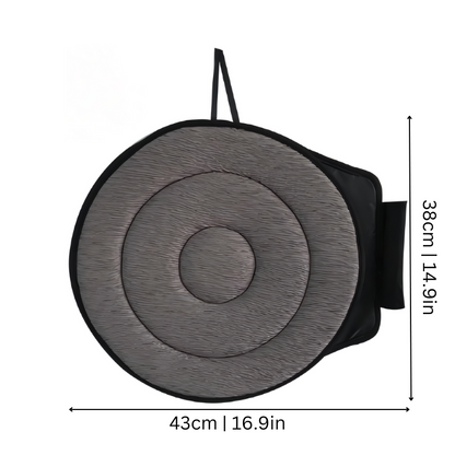 Coussin de transfert rotatif pivotant à 360° en mousse à mémoire de forme pour voitures, fauteuils roulants et chaises de bureau, aide à la mobilité, noir et gris