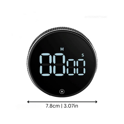 Digital Kitchen Timer with LED Display, Magnetic Back & 3-Level Alarm for Cooking, Study & Classroom