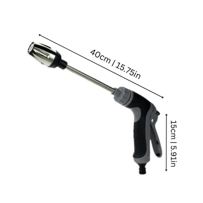 High-Pressure Car Wash Nozzle with Adjustable Spray Control & Thumb Switch for Garden Hose – Professional Auto Detailing at Home
