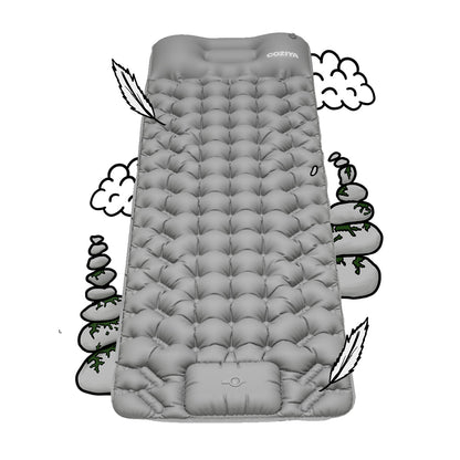 Self-Inflating Camping Sleeping Pad with Built-In Pump | Lightweight Insulated Sleep Mat for Backpacking Hiking Travel | 75x23 in Compact