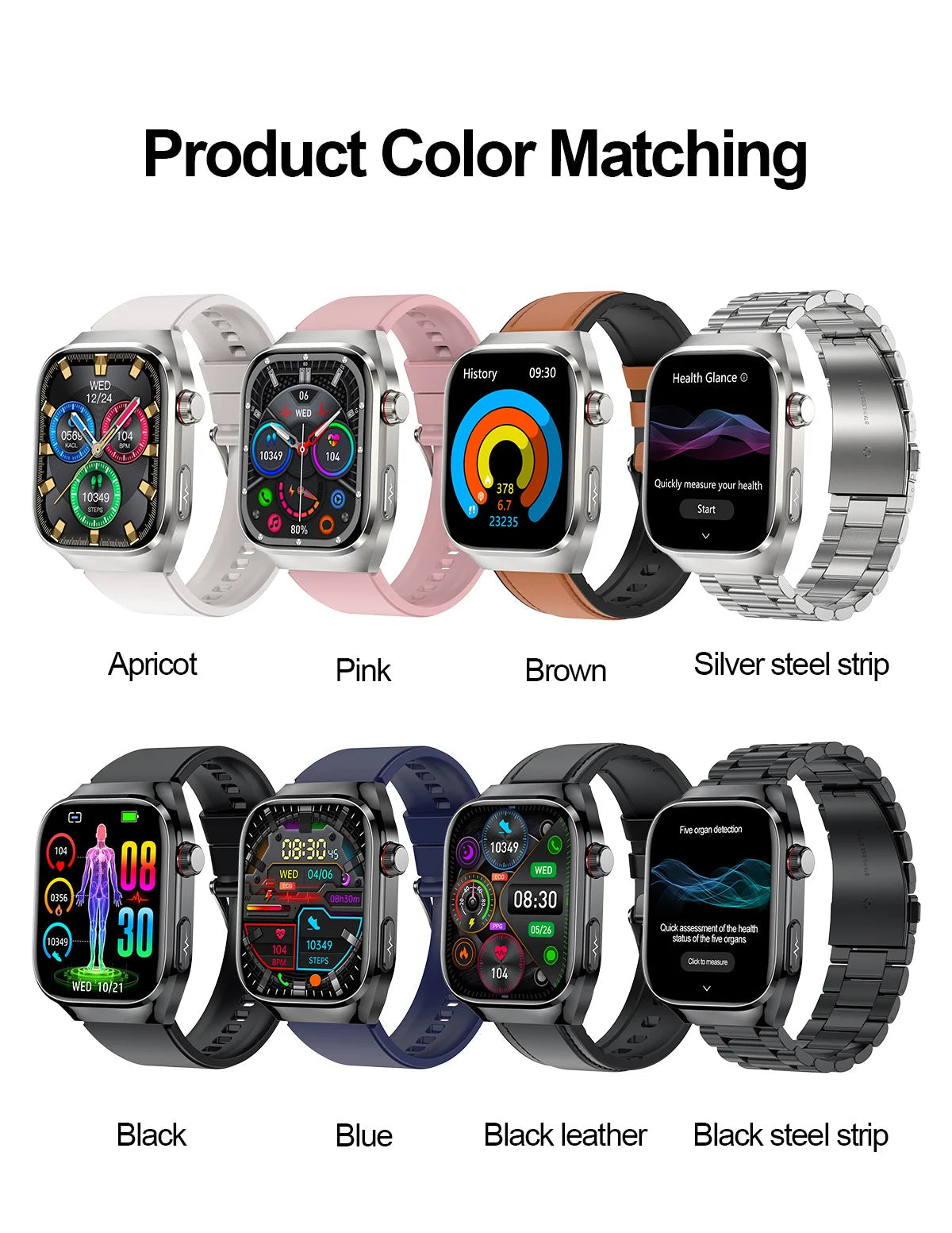 Maxwell Health | Montre connectée avec suivi de la glycémie et ECG | Appels Bluetooth pour un suivi complet de votre bien-être