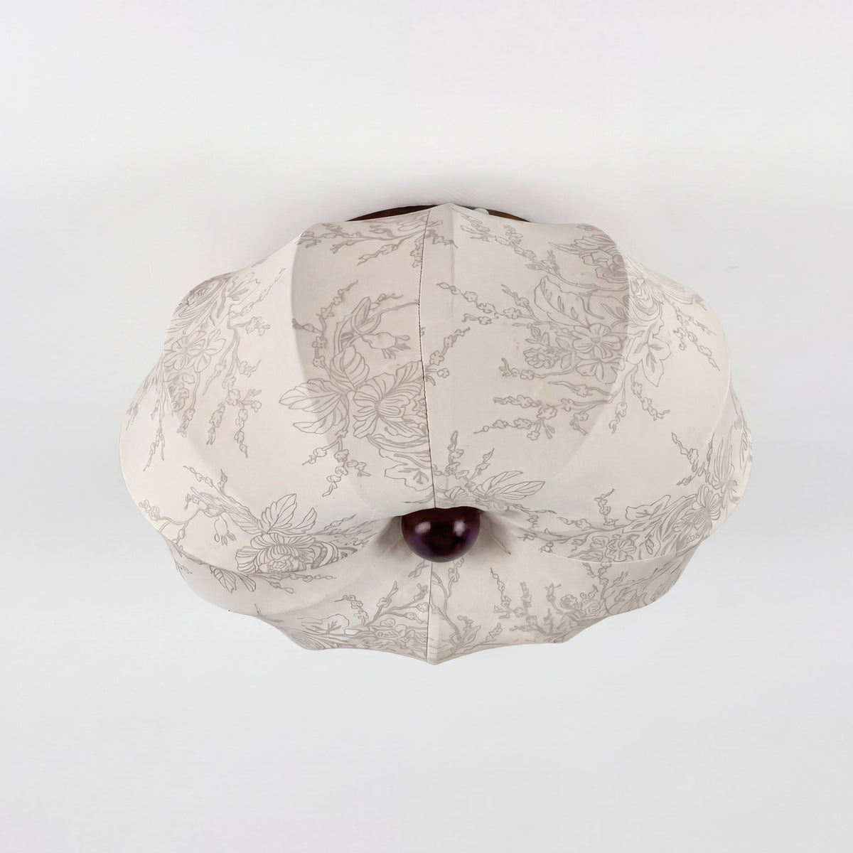 Fabric Flush Mount Ceiling Light – Round Drum Shade with LED – Classic Ceiling Fixture for Bedroom, Living Room, Hallway – Modern