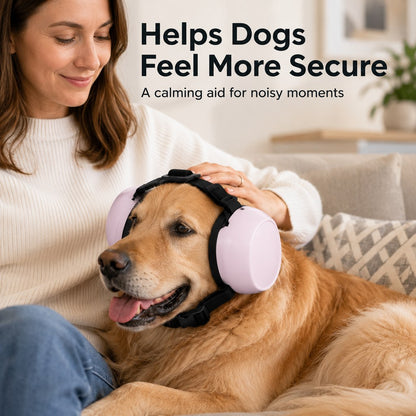 Ortekor Dog Noise-Reducing Ear Muffs for Fireworks, Thunderstorms & Grooming - Adjustable Anxiety Comfort Ear Protection for Medium & Large Dogs