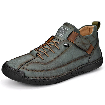 Men's Slip-On Walking Shoes with Arch Support for Plantar Fasciitis, Wide Fit Lightweight Casual Footwear for All-Day Comfort