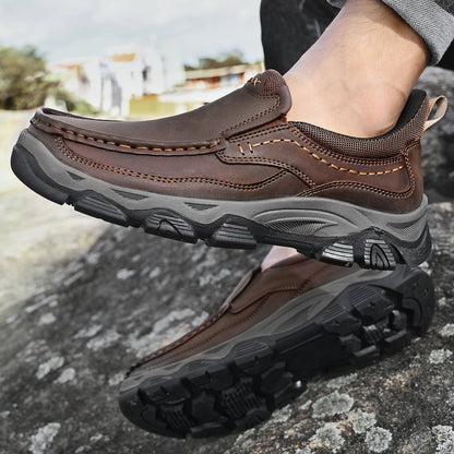 Men's Slip-On Footbed Loafers for All-Day Arch Support & Alignment | Cushioned Walking Sneakers with Ergonomic Sole for Pain Relief &