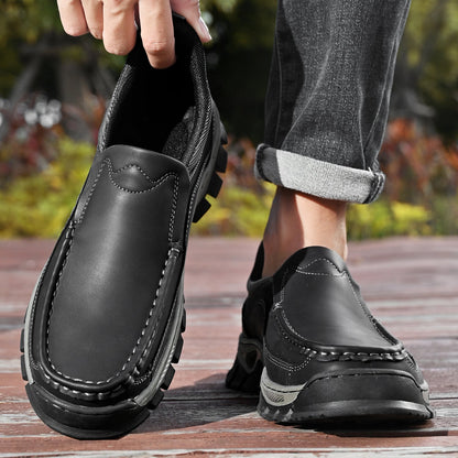 Men's Slip-On Footbed Loafers for All-Day Arch Support & Alignment | Cushioned Walking Sneakers with Ergonomic Sole for Pain Relief &