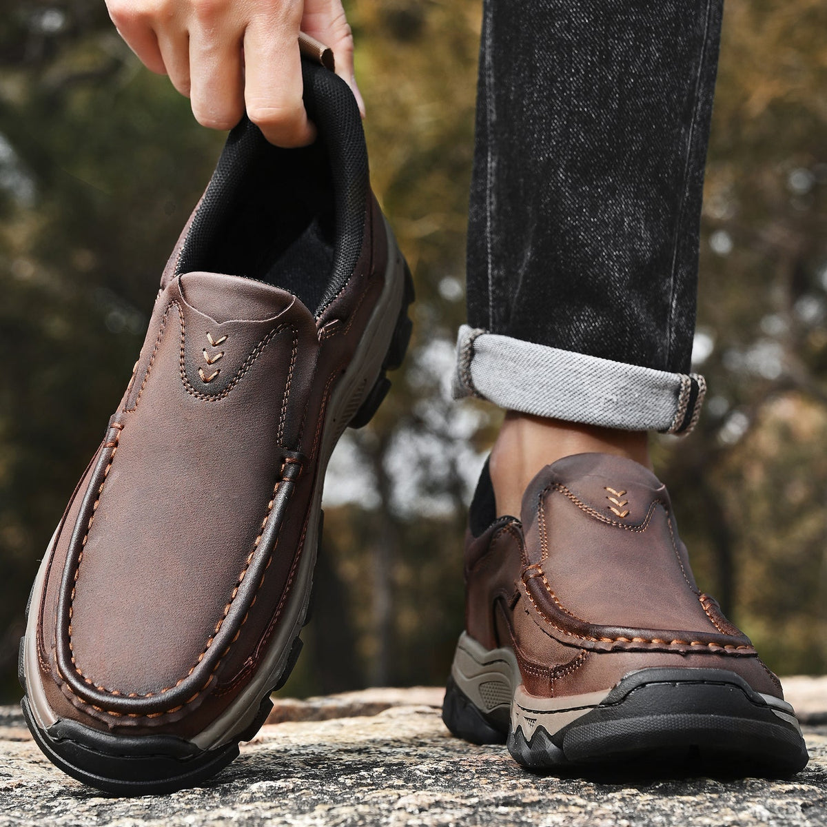 Men's Arch Support Loafers for All-Day Comfort & Posture Alignment – Cushioned Sole, Non-Slip Tread, Breathable Upper – Perfect for Work