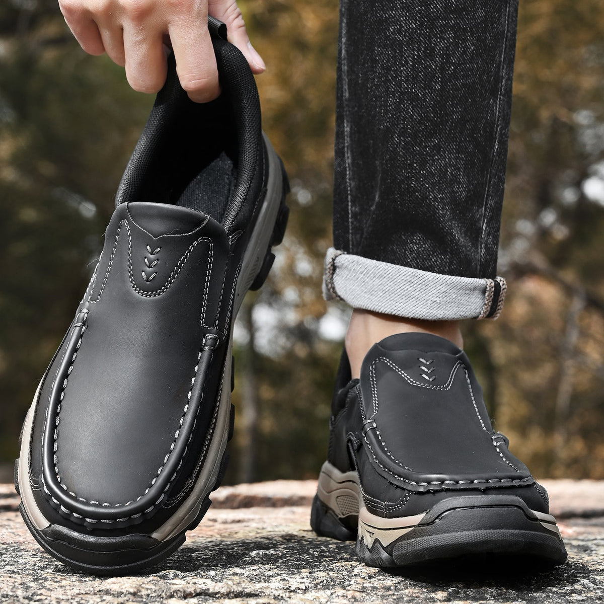 Men's Arch Support Loafers for All-Day Comfort & Posture Alignment – Cushioned Sole, Non-Slip Tread, Breathable Upper – Perfect for Work