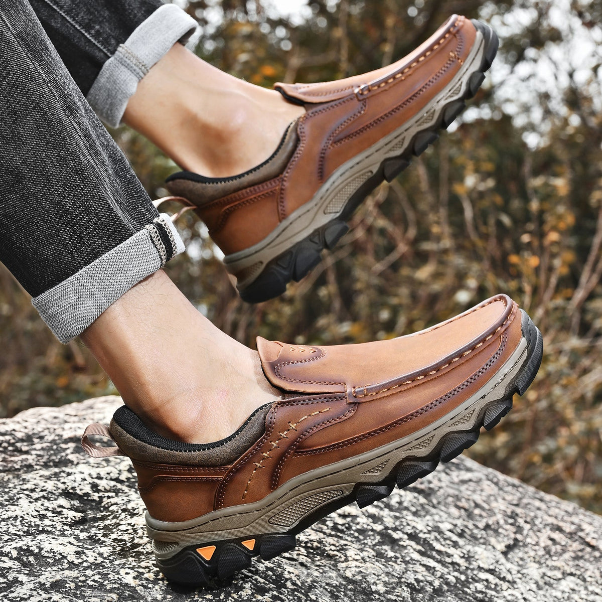 Men's Arch Support Loafers for All-Day Comfort & Posture Alignment – Cushioned Sole, Non-Slip Tread, Breathable Upper – Perfect for Work