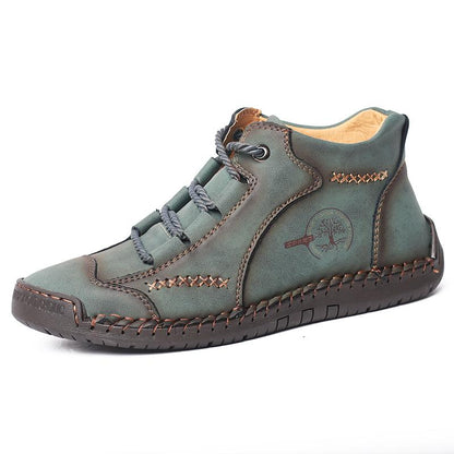 Supportive Leather Boots for Men with Cushioned Arch Support & Slip-Resistant Outsole for Everyday Comfort & Travel