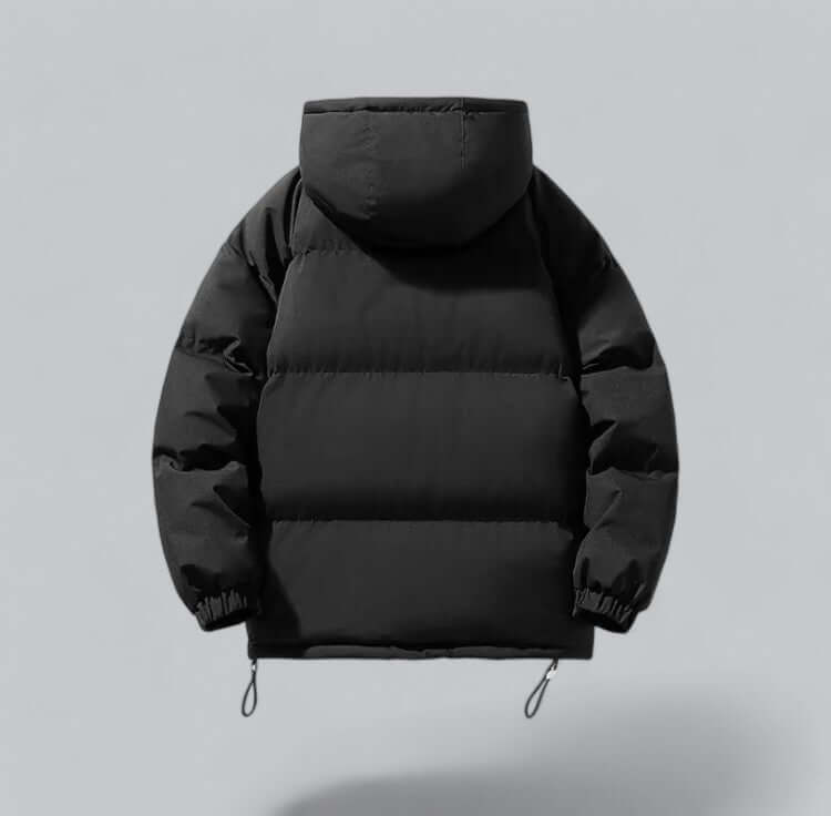 Insulated Button-Front Parka with Removable Hood for Men – Cold Weather Outerwear for Winter Commutes & Outdoor Activities