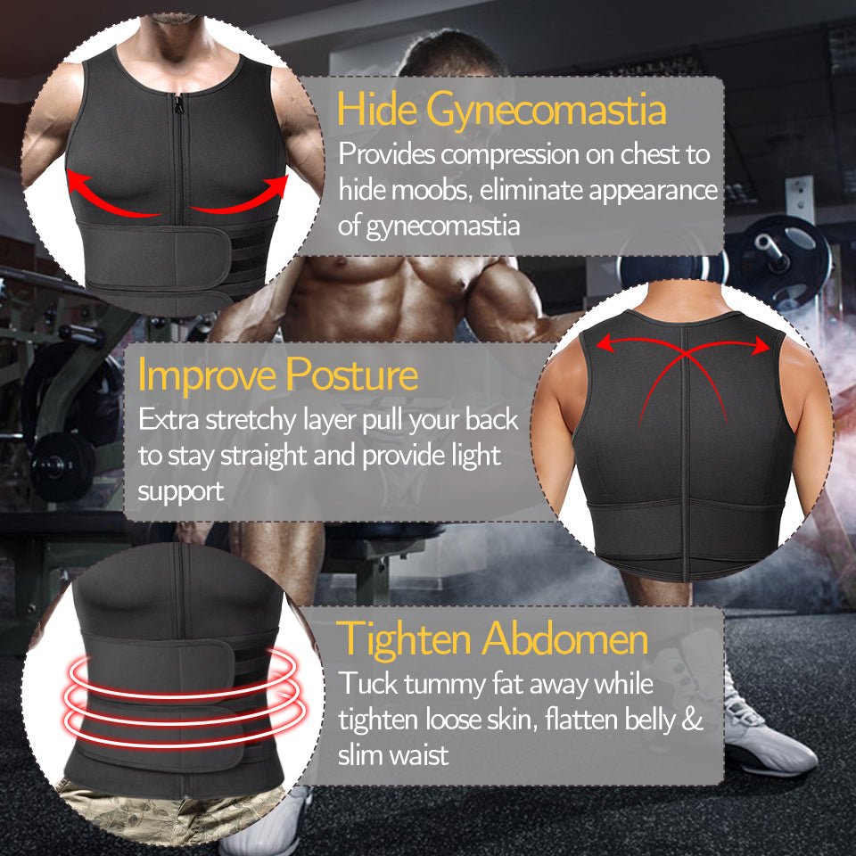 Thermal Compression Workout Tank for Men – Heat-Activated Sweat Enhancer for Fitness & Core Support