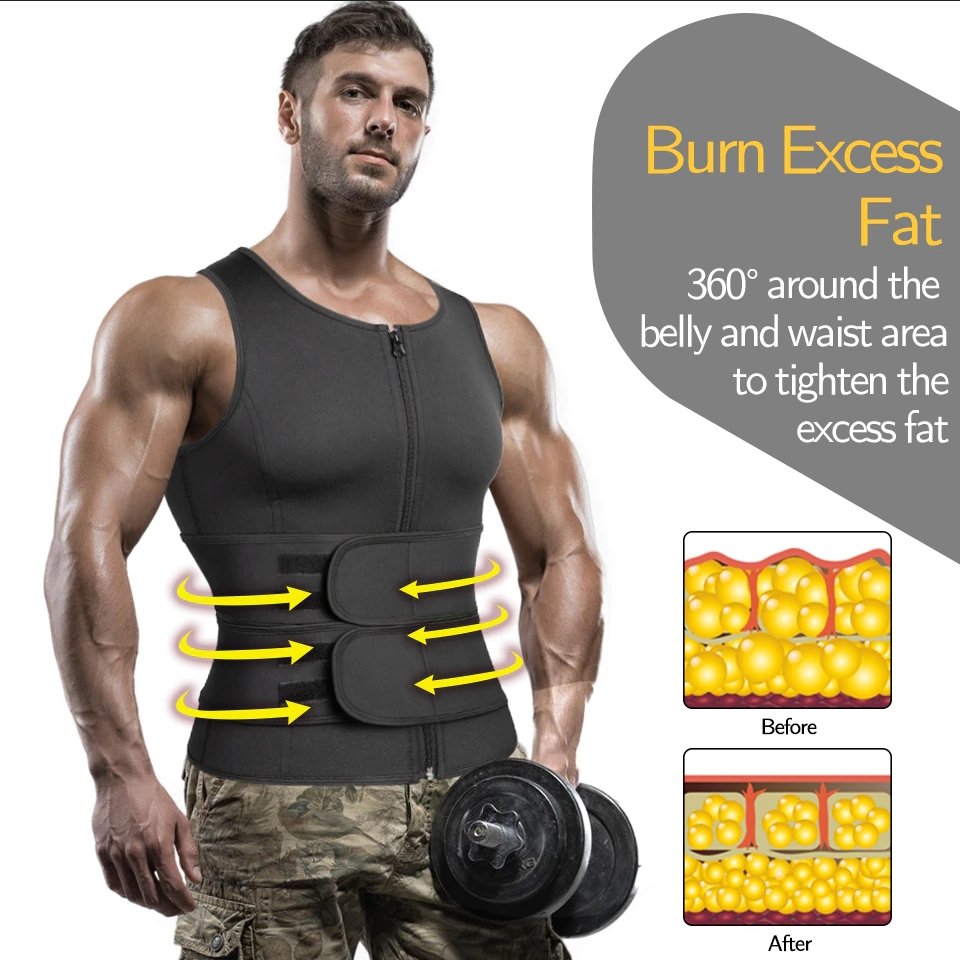Thermal Compression Workout Tank for Men – Heat-Activated Sweat Enhancer for Fitness & Core Support