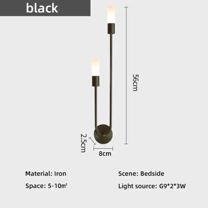 Dual-Direction LED Wall Sconce with Up & Down Light for Bedroom, Hallway, and Living Room