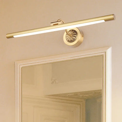 Adjustable Arm Picture Light for Bathroom Vanity | Black & Bronze Metal LED Sconce for Mirror Lighting | Classic Wall-Mounted Fixture for
