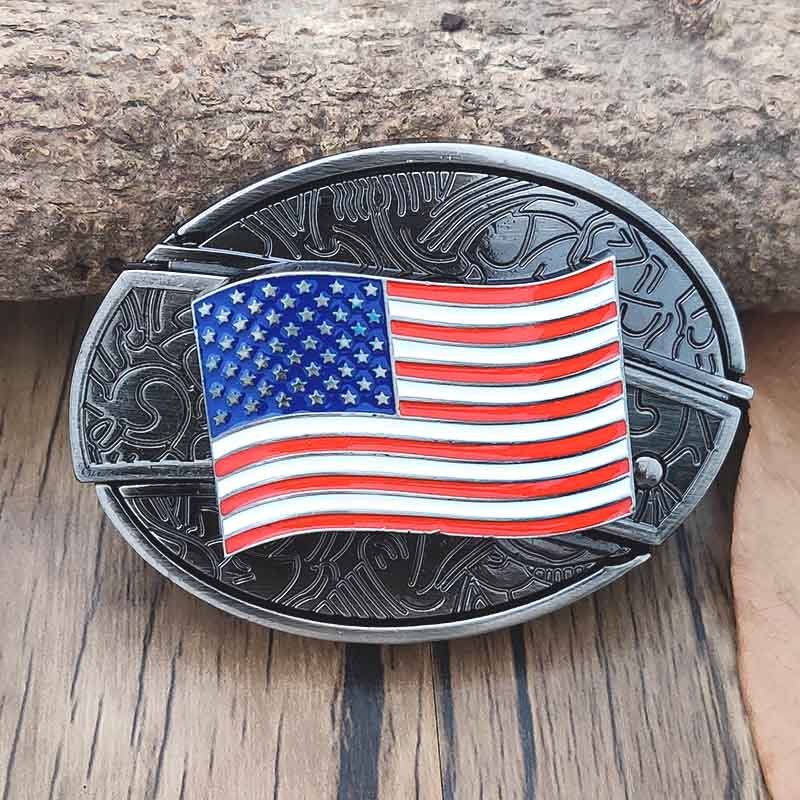 Western Engraved Zinc Alloy Accessory for 1.5 in Straps with Concealed Utility Tool for Men | Rodeo Ranch Rider Apparel