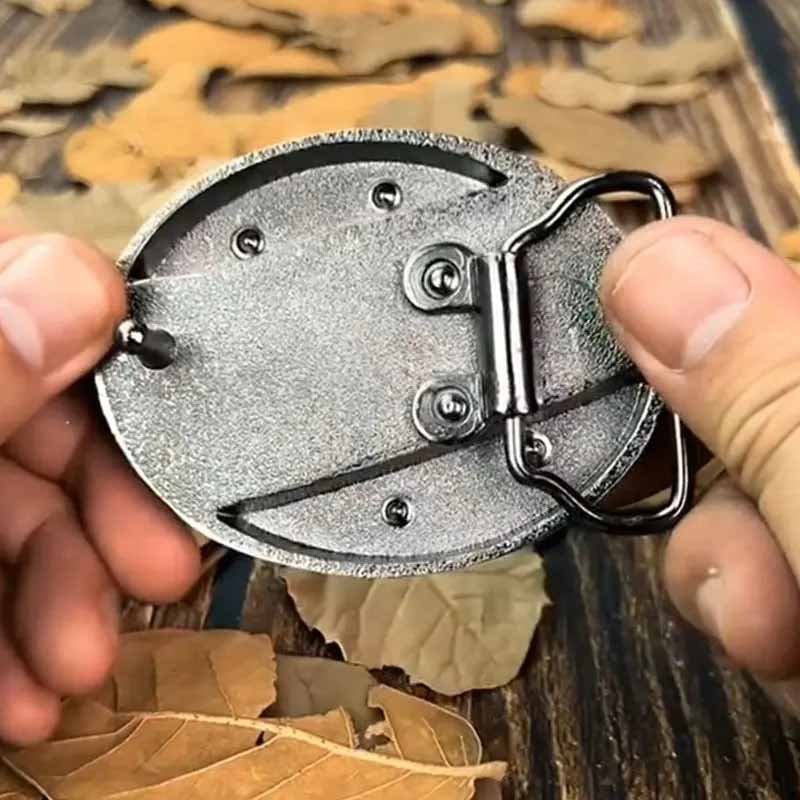 Western Engraved Zinc Alloy Accessory for 1.5 in Straps with Concealed Utility Tool for Men | Rodeo Ranch Rider Apparel