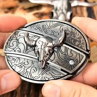 Western Accessory Clasp with Concealed Utility Feature for 1.5 in Straps | Decorative Zinc Alloy Hardware for Ranch, Rodeo & Everyday Wear
