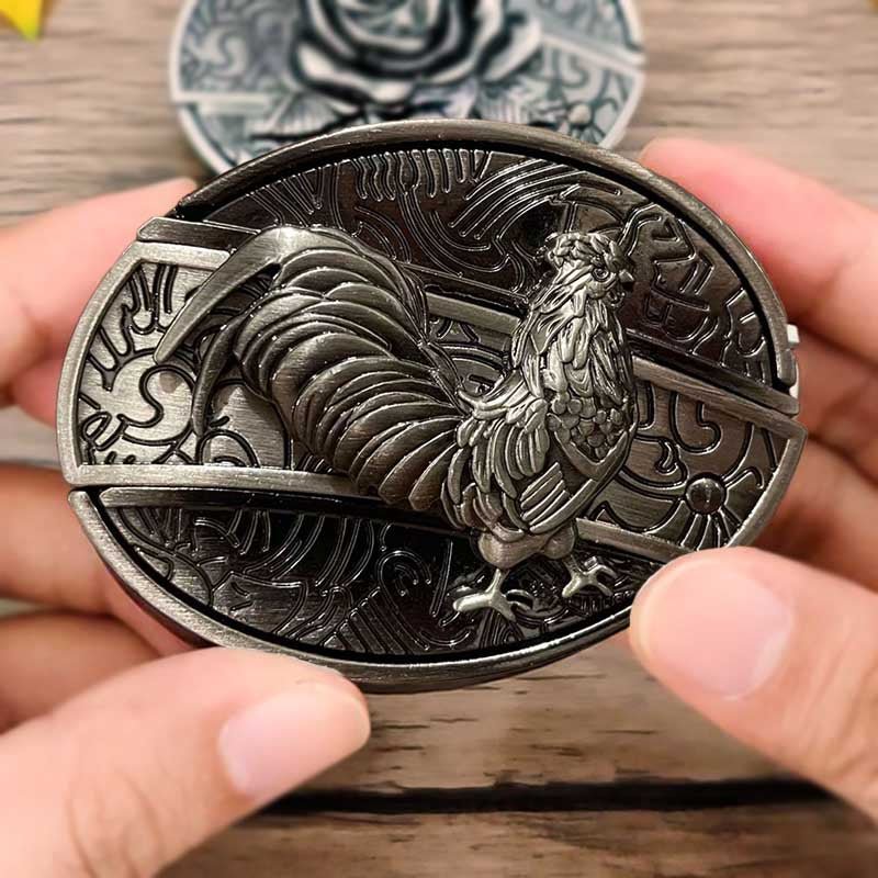Western Engraved Zinc Alloy Accessory for 1.5 in Straps with Concealed Utility Tool for Men | Rodeo Ranch Rider Apparel
