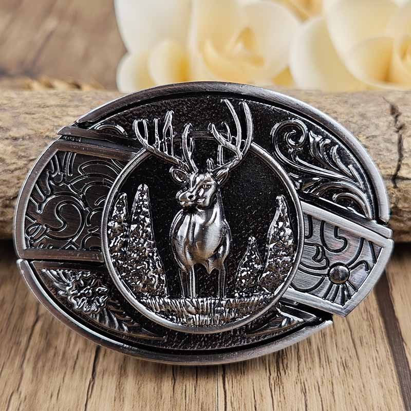 Western Accessory Clasp with Concealed Utility Feature for 1.5 in Straps | Decorative Zinc Alloy Hardware for Ranch, Rodeo & Everyday Wear