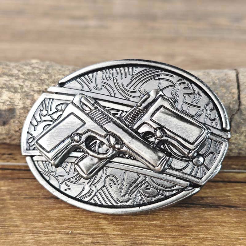 Western Engraved Zinc Alloy Accessory for 1.5 in Straps with Concealed Utility Tool for Men | Rodeo Ranch Rider Apparel