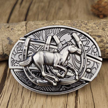Western Engraved Zinc Alloy Accessory for 1.5 in Straps with Concealed Utility Tool for Men | Rodeo Ranch Rider Apparel