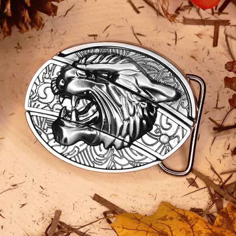 Western Engraved Zinc Alloy Accessory for 1.5 in Straps with Concealed Utility Tool for Men | Rodeo Ranch Rider Apparel