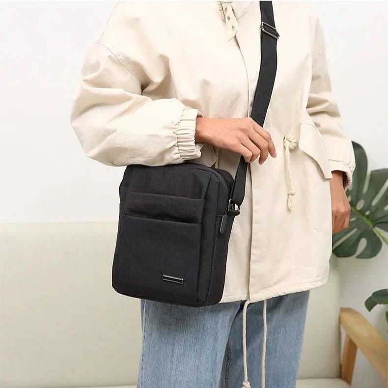 Water-Resistant Crossbody Messenger Bag with Security Zipper for Men – Urban Commuter Sling Bag for Travel & Daily Carry