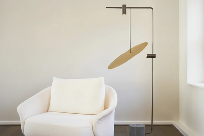 Uplight Downlight Standing Lamp 67 in Tall Green Marble Base Metal Pole Ambient Task Light for Bedroom Office Living Space