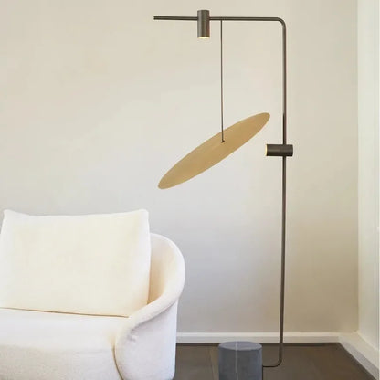 Uplight Downlight Standing Lamp 67 in Tall Green Marble Base Metal Pole Ambient Task Light for Bedroom Office Living Space