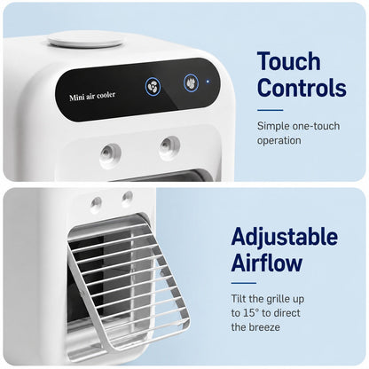 Ortekor Ultra-Quiet Mini Air Cooler for Home & Office – Keeps Pets & Kids Comfortable While Beating the Heat