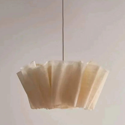 Woven Fabric Pendant Light with Iron Frame for Dining Room & Bedroom – Soft Ambient Overhead Lighting Fixture for 110–160 sq ft Spaces – Min