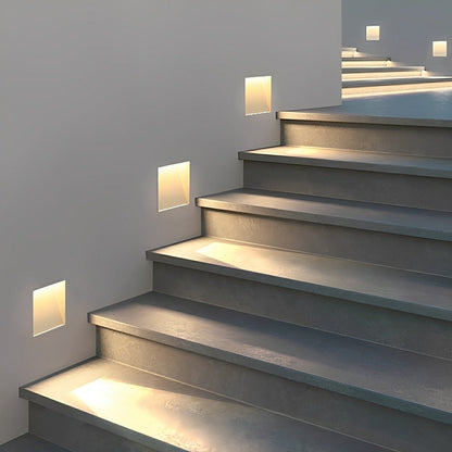 Motion Sensor LED Recessed Wall Sconce for Hallway Bedroom Living Room Indoor Aluminum 8 in Modern Step Light Fixture Automatic Nightlight H