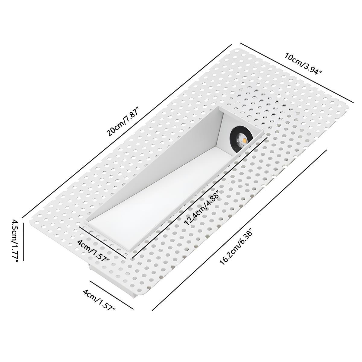 Applique LED encastrable pour escaliers et couloirs avec détecteur de mouvement – Veilleuse automatique extra-plate, 3W, boîtier en aluminium, faisceau 110° – Choo