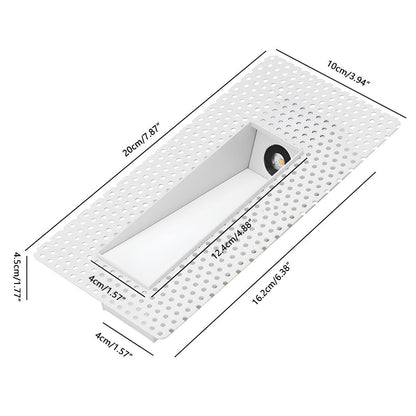 Applique LED encastrable pour escaliers et couloirs avec détecteur de mouvement – Veilleuse automatique extra-plate, 3W, boîtier en aluminium, faisceau 110° – Choo