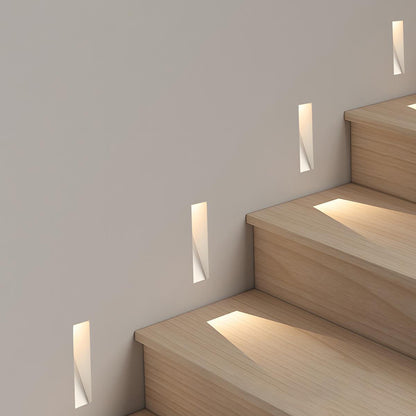 Motion Sensor LED Recessed Wall Sconce for Hallway Bedroom Living Room Indoor Aluminum 8 in Modern Step Light Fixture Automatic Nightlight H